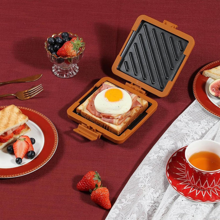 Mikrowellen- -Maker, Mico Mikrowellen-Toastie-Sandwich-Maker und Grill, kabelloser -Maker, Frühstück
