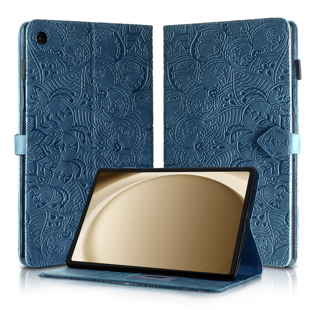 Rostsant Hülle für Samsung Galaxy Tab A9+ 11 Zoll PU Leder Brieftasche Case Magnetisch Stand Tablet