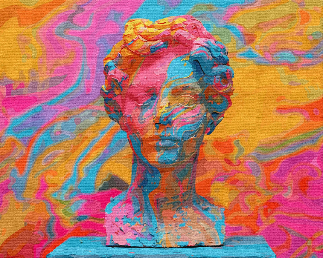 Artnapi Malen nach Zahlen Erwachsene mit Rahmen | DIY Handgemalt | Pop-Art-Skulptur in vielen Farben