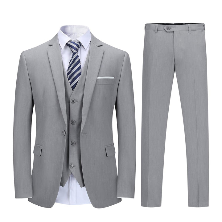 YOUTHUP Herren Anzug Slim Fit 3 Teilig Anzüge für Hochzeit Business Herrenanzug Sakko Anzughose West