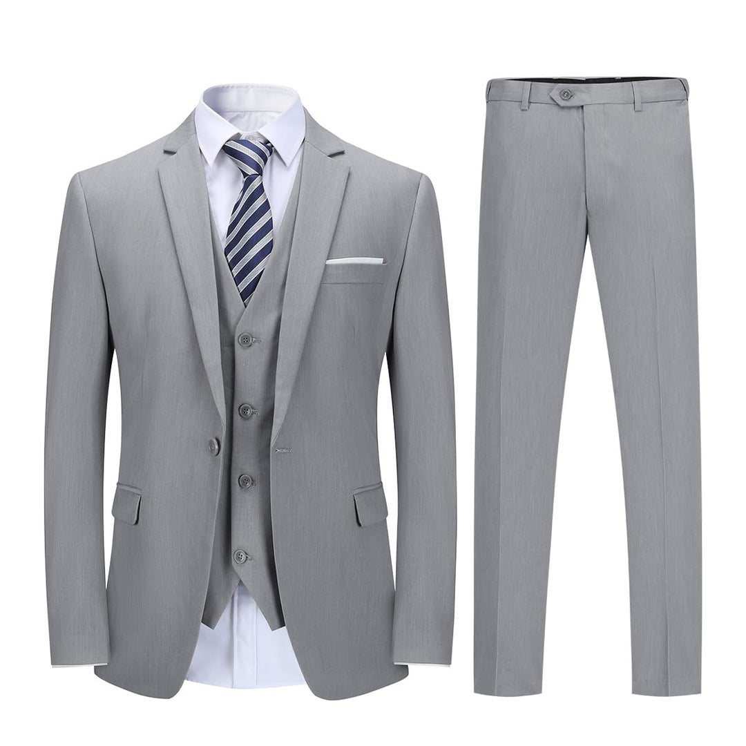 YOUTHUP Herren Anzug Slim Fit 3 Teilig Anzüge für Hochzeit Business Herrenanzug Sakko Anzughose West