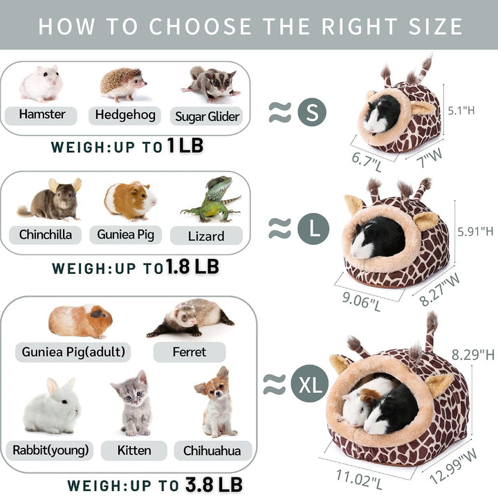 JanYoo Kleintierhöhle für Chinchilla, Igel, Meerschweinchen, Käfigzubehör, Spielzeug, für Bartagame,