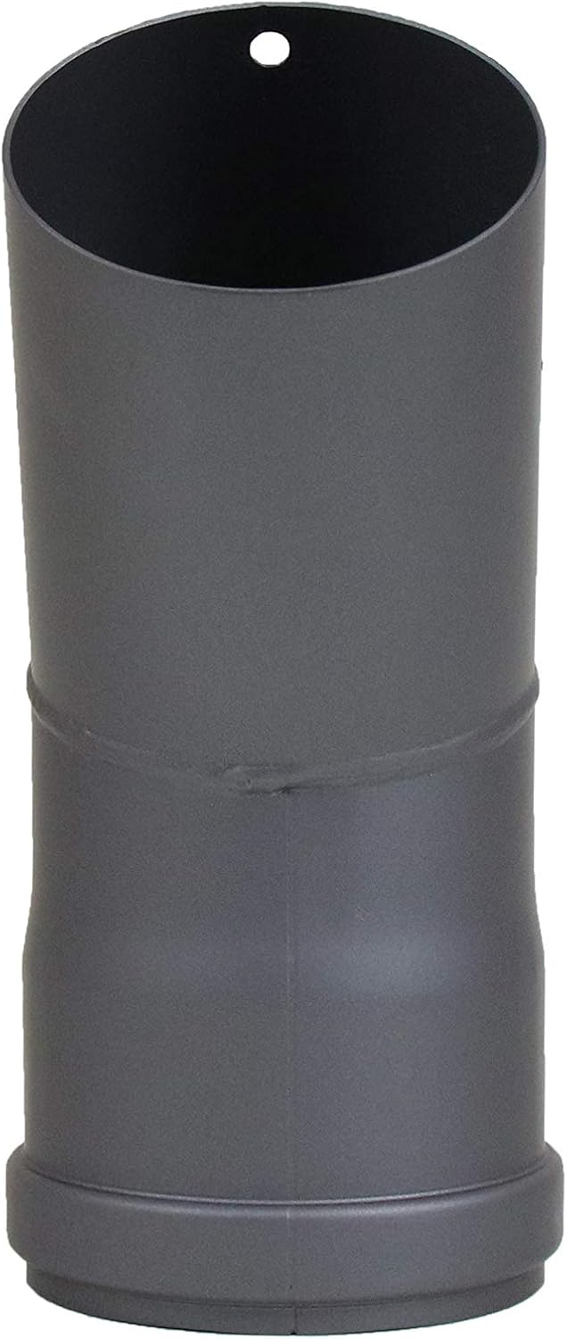 LANZZAS Pelletrohr Bogen 30° Grad im Durchmesser DN Ø 80 mm, in gussgrau, Pelletbogen, Ofenrohr Boge