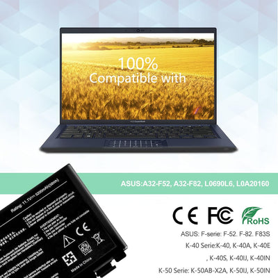 A32-F82 A32-F52 Akku für Asus K50 K50C K50I K50IJ K50IN K70I K70IJ K70IO K40 K40IJ K50AB K50AE K50AF