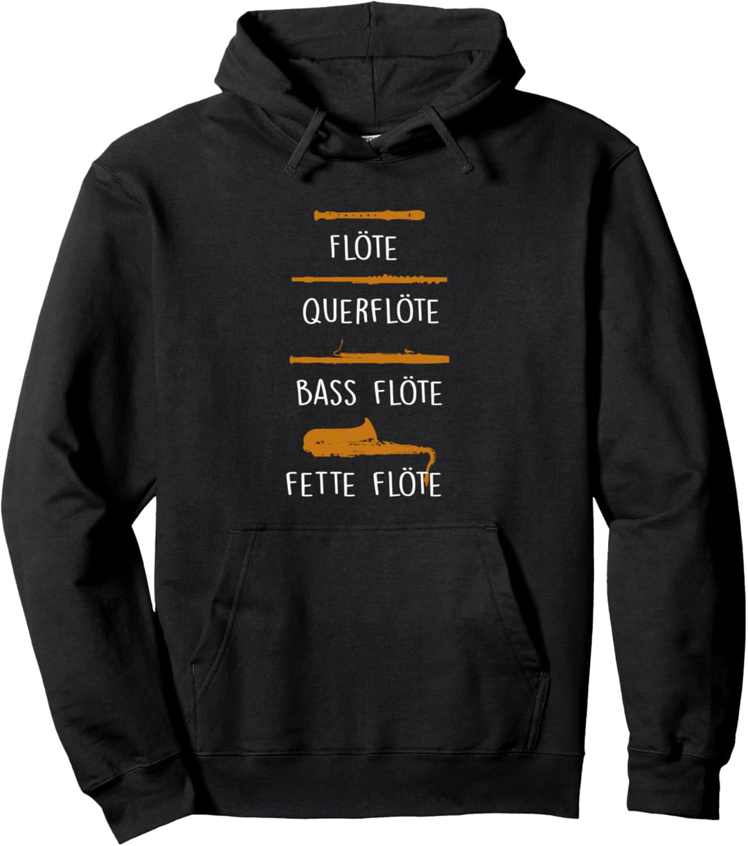 Verschiedene Arten Flöten Blasinstrument Orchester Pullover Hoodie