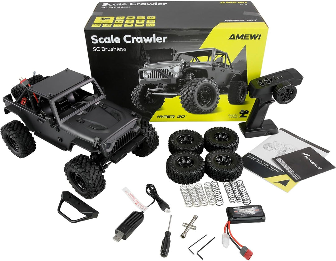 Amewi Hyper Go SC Scale Crawler Basic-Version brushless 1:12 RTR anthrazit RC ferngesteuert