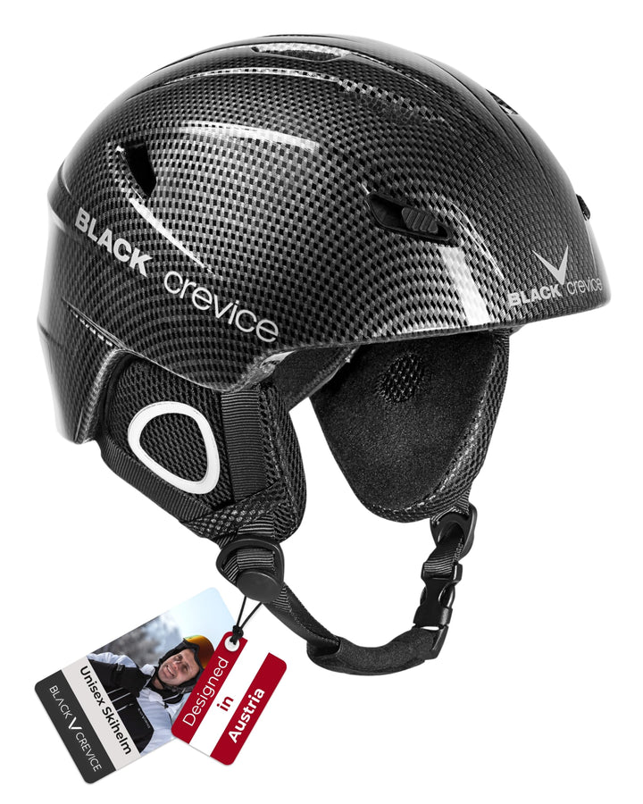 Black Crevice Skihelm Kitzbühel I Ski-Helm in sportlichem Design I Skihelm Herren & Damen I Skihelm