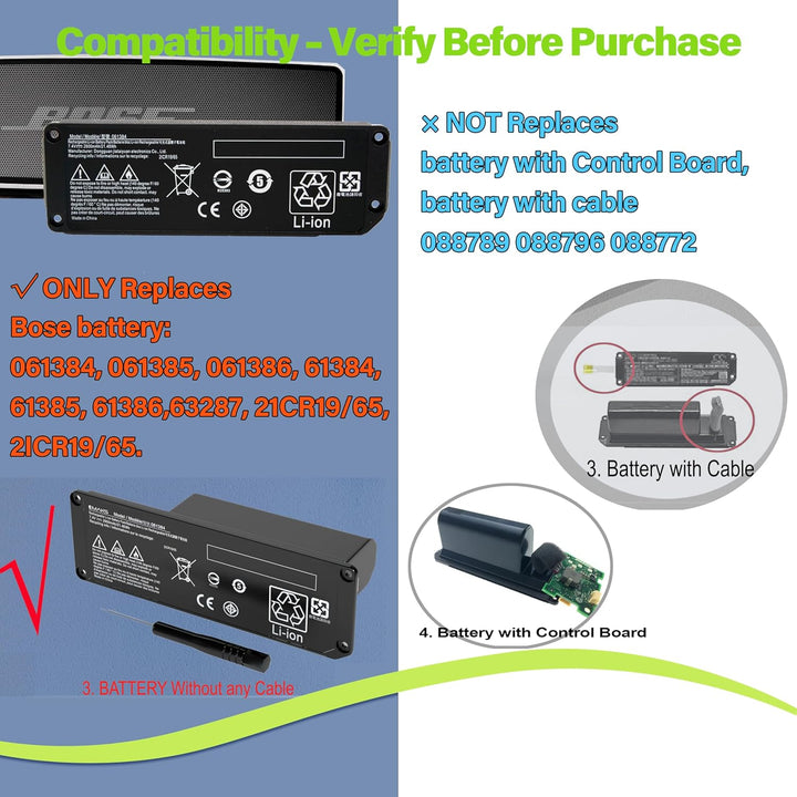 ANTIEE 061384 Speaker Akku for Bose Soundlink Mini Bluetooth Wireless Speaker （I One Model） 061386 0