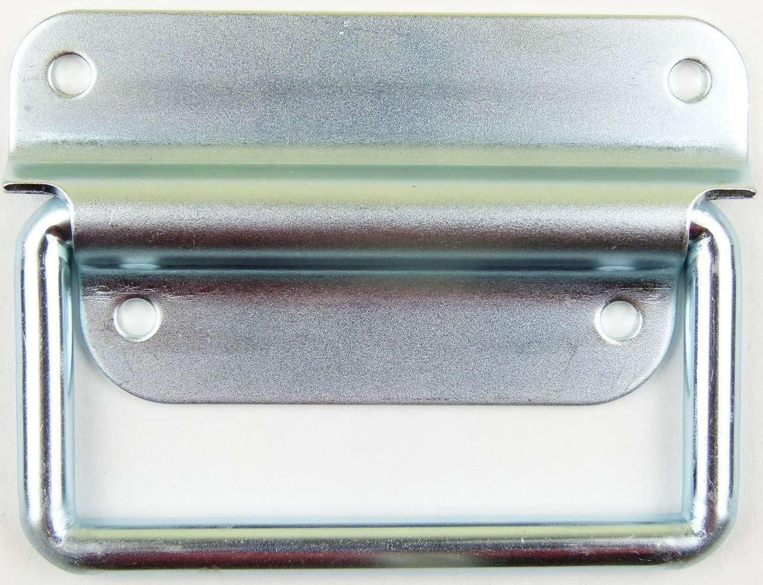 Adam Hall Hardware 3440 M8 AH - 8er Set Klappgriff / Kistengriff silber 4-Loch zweiteilig