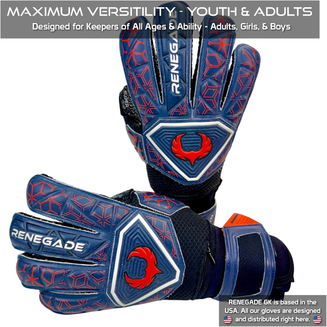 Renegade GK Triton Torwarthandschuhe mit Microbe-Guard (Grössen 5-11, 3 Modelle, Stufe 2) Pro-Tek Fi