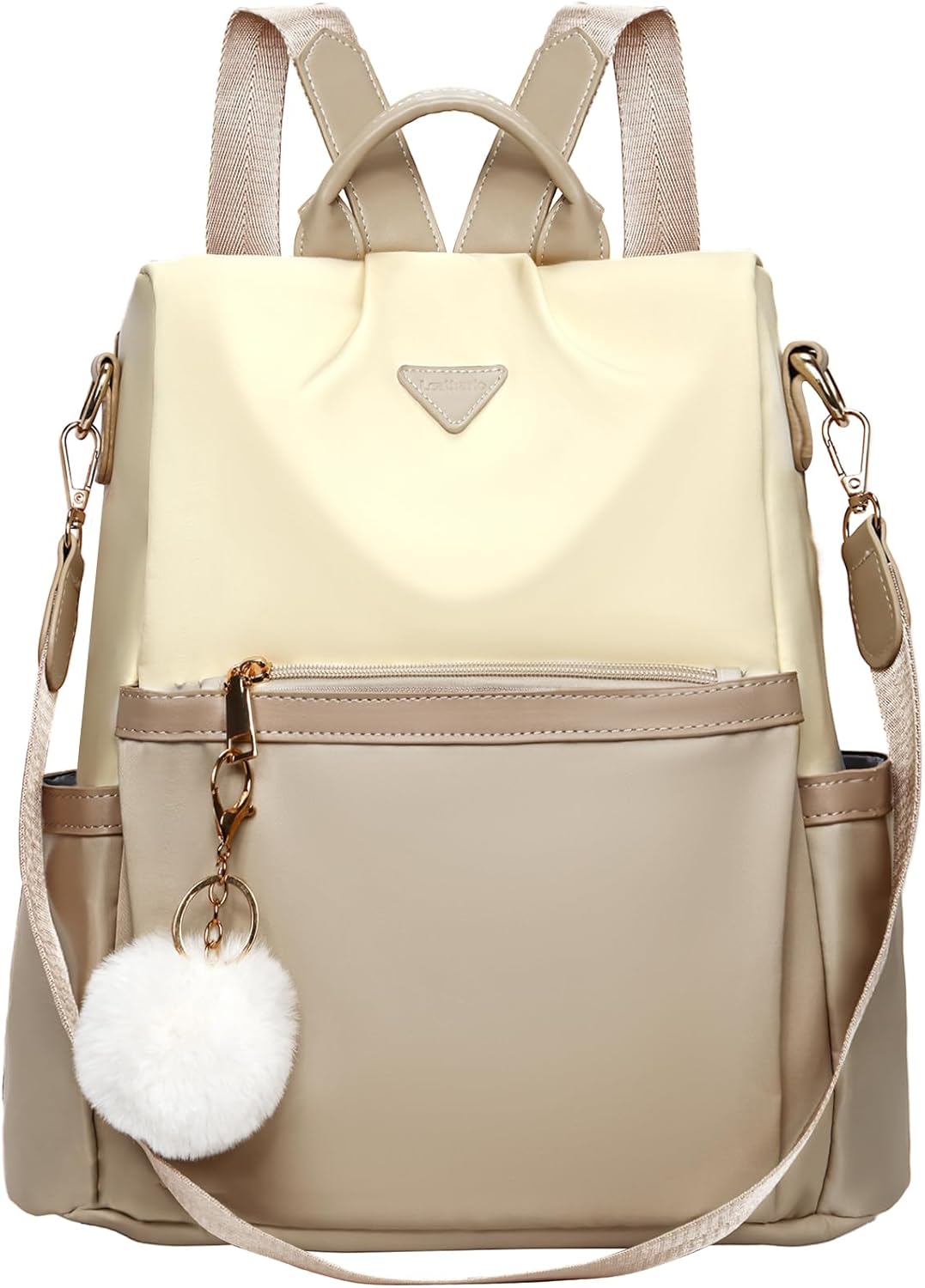 Leathario Rucksakck Damen klein,Diebstahlsicher Cityrucksack,PX4 Wasserdichtere Rucksackhandtasche,E