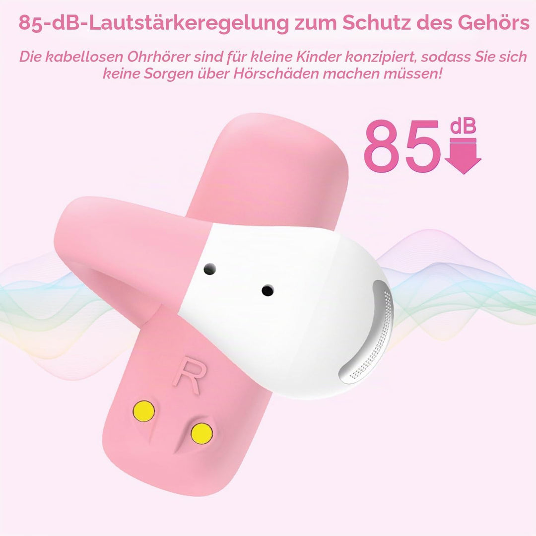 BANIGIPA Kinder True Wireless Earbuds, Open-Ear Kopfhörer mit Mikrofon zum Schutz des Gehörs für das