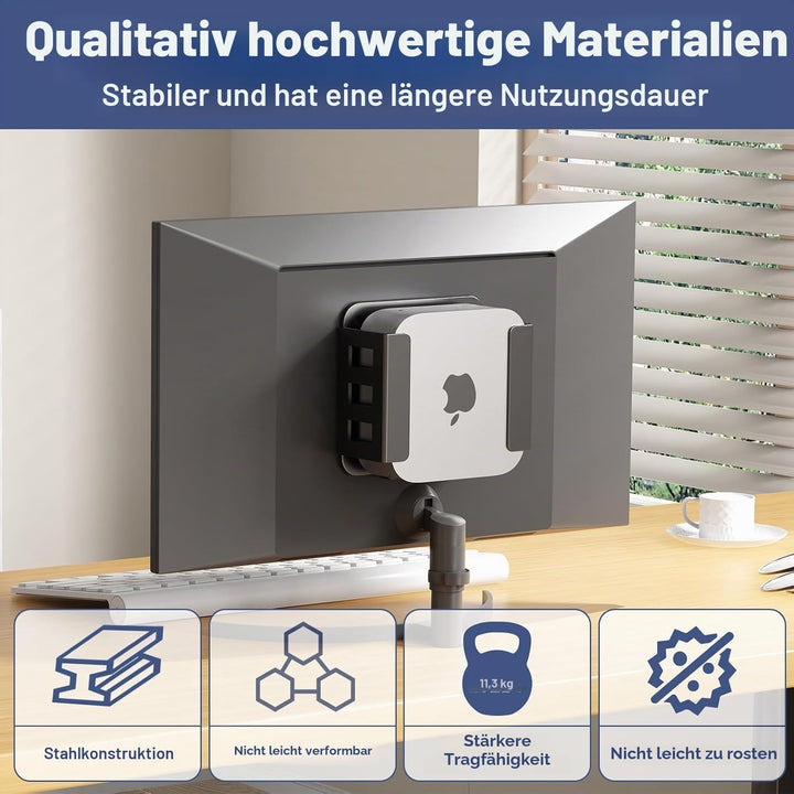 Mac mini M4 Ständer, Mac mini M4/M4 Pro 2024 VESA Halterung, Halterung hinter Monitor für Mac mini M