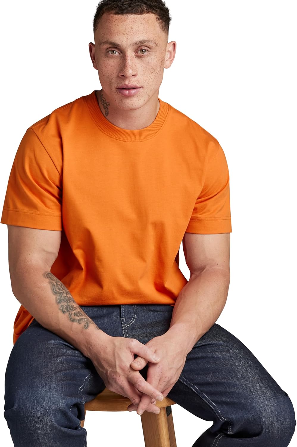 G-Star RAW Herren Essential Loose T-Shirts S Orange (Orange D23471-c784-1018), S Orange (Orange D234