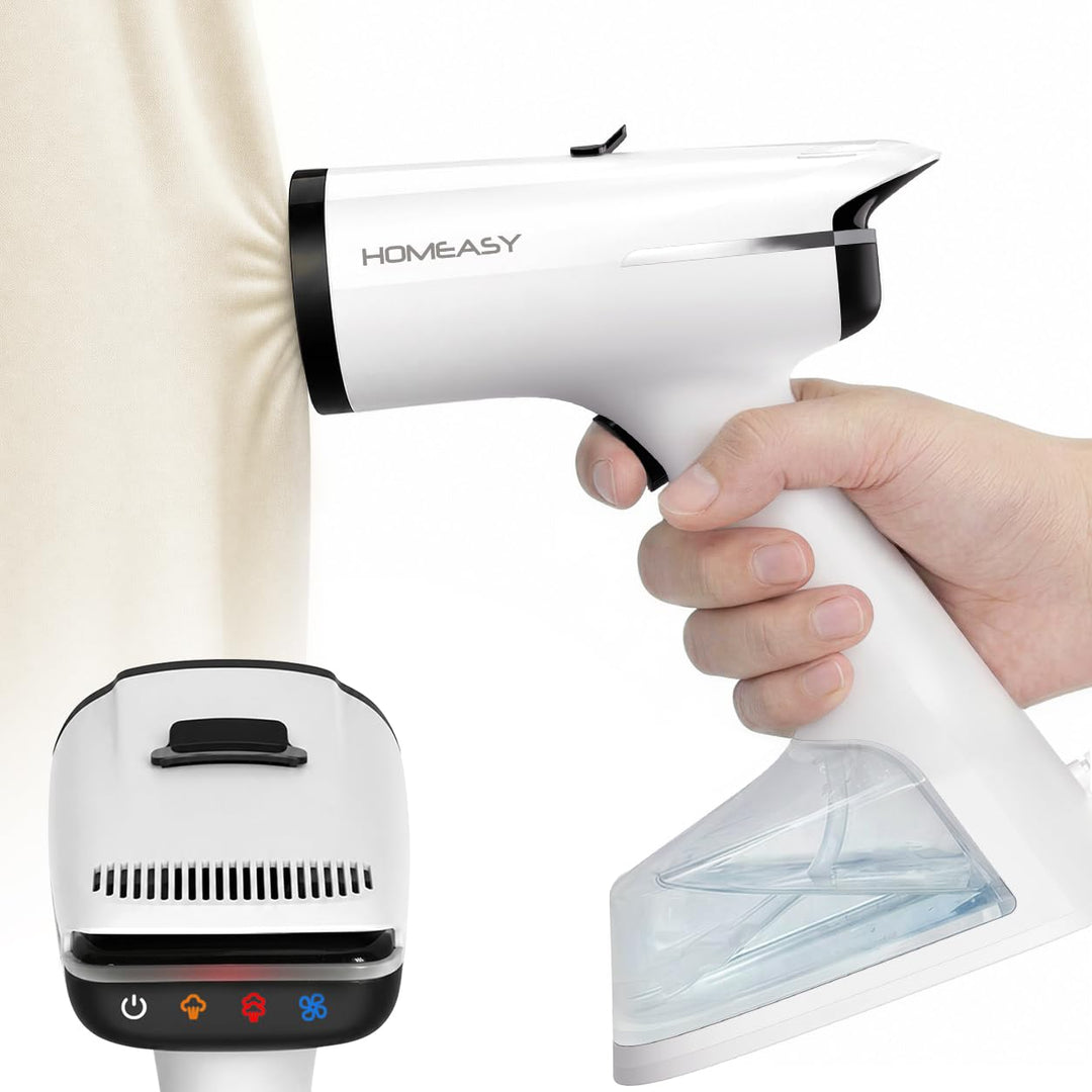 HOMEASY Dampfglätter mit Saugfunktion für Kleidung 6000Pa Vakuum Technologie 25s Schnellaufheizung 2