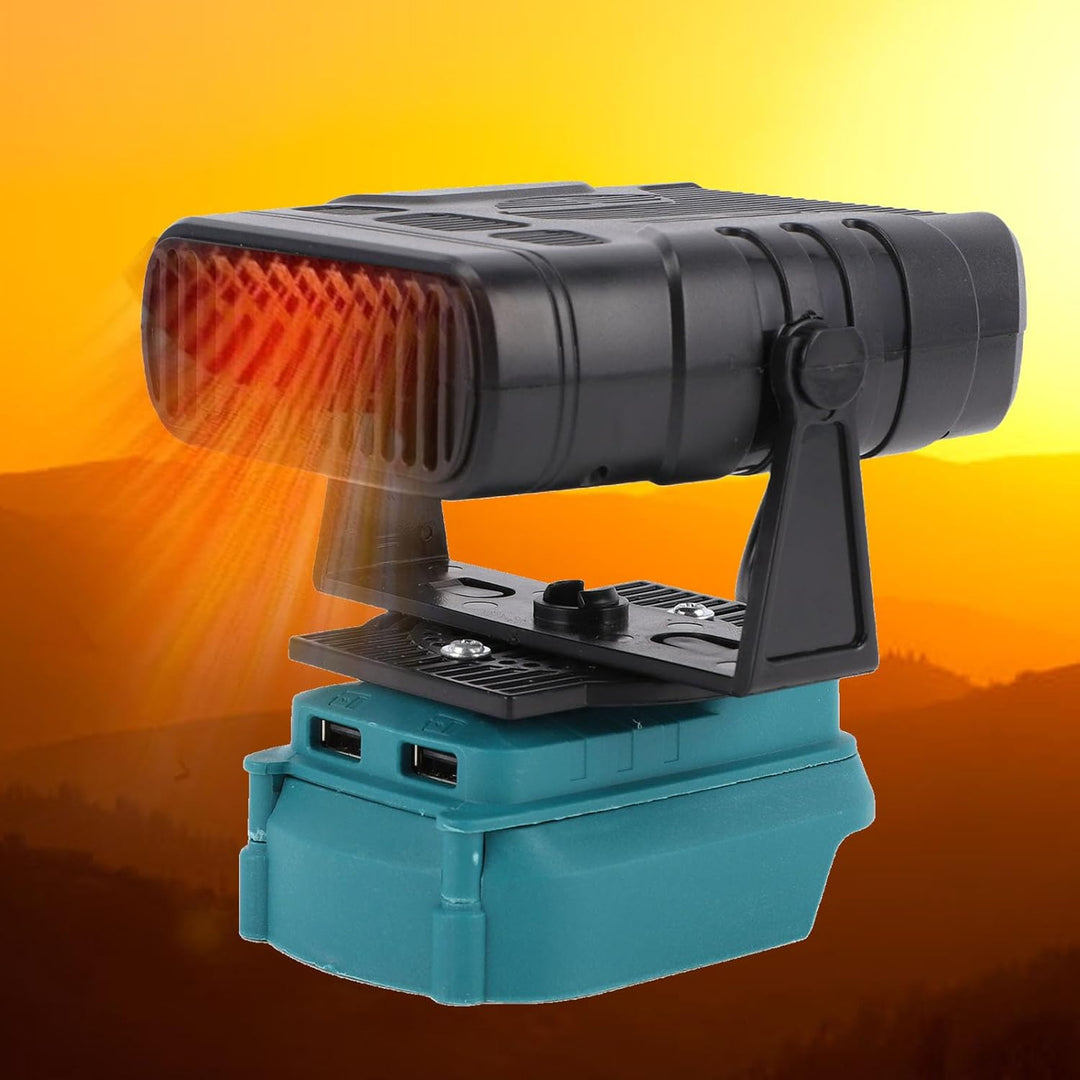 Kleine Raumheizung, 200 W, 2 Gänge, Temperatureinstellungen, Batteriebetriebene Heizung, 2 USB-Leise