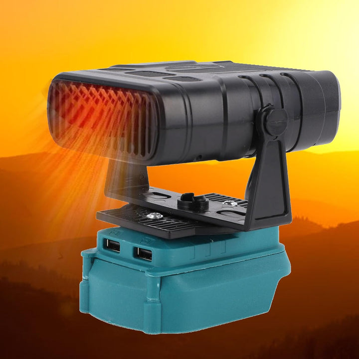 Kleine Raumheizung, 200 W, 2 Gänge, Temperatureinstellungen, Batteriebetriebene Heizung, 2 USB-Leise