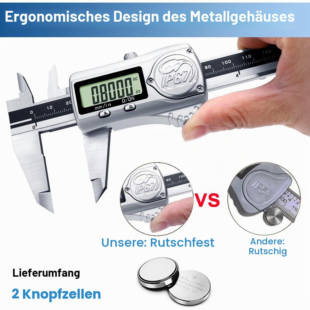 Kynup IP67 Wasserdichter Messschieber Digital, 150mm Schieblehre mit Absoluten Origin, Schieblehre D
