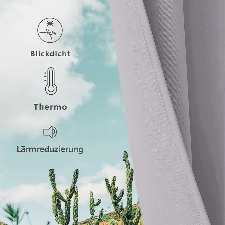 CUCRAF Verdunklungsvorhang für Schlafzimmer, Kinderzimmer Gardinen Verdunkelung Thermovorhang Blickd