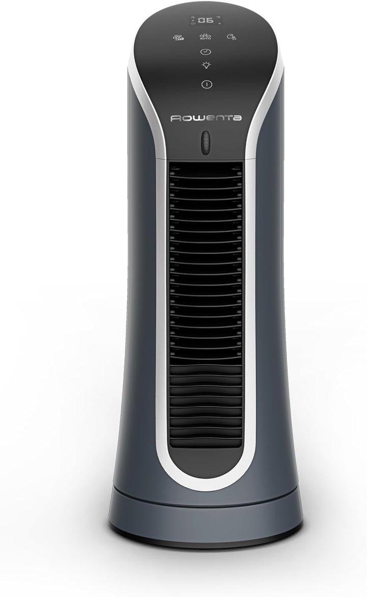 Rowenta Eole Compact Turmventilator, Schwarz, VU6220F0 Turmventilator Tisch - 6 Geschwindigkeitsstuf