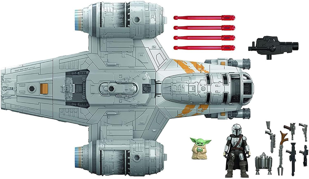 Star Wars Mission Fleet The Mandalorian The Child Razor Crest Duell im Outer Rim 6 cm grosse Figur u