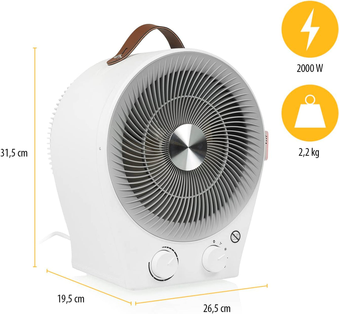 Tristar KA-5140 2-in-1 - Elektrische Heizung und Ventilator - 4 Einstellungen - 2.000 W - Zusatzheiz
