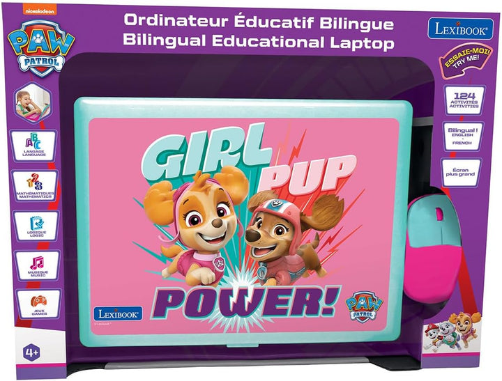 Lexibook Paw Patrol, Lerncomputer, zweisprachig, Französisch/Englisch, Spielzeug für Kinder mit 124