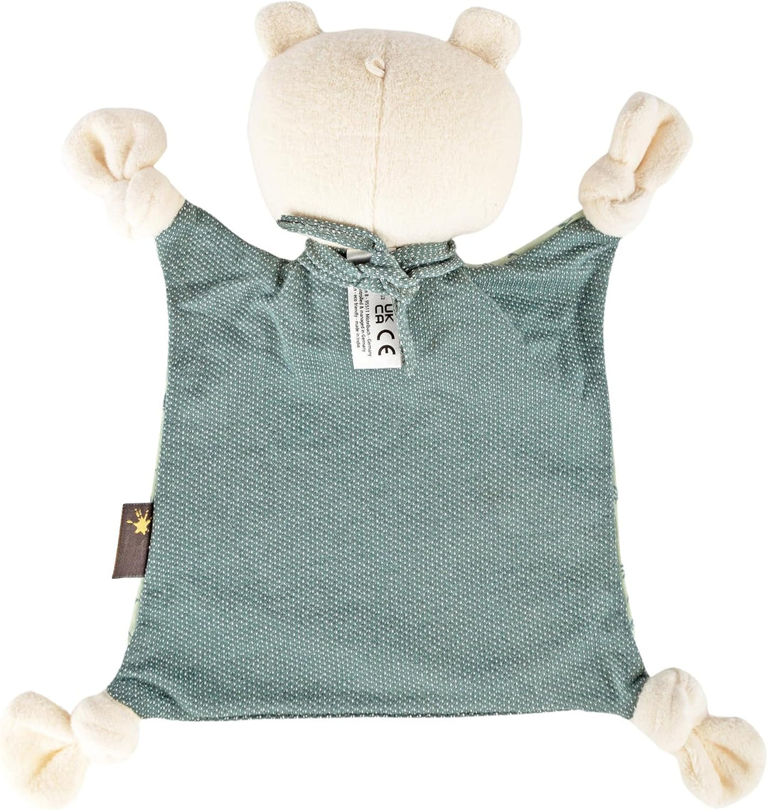 sigikid 39770 Schnuffeltuch Tiercharakter Bär, Mint/weiss