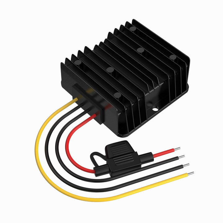Spannungswandler 12V auf 24V 10A 240W | Wasserdichter DC-DC Wandler mit Sicherung | Spannungsstabili
