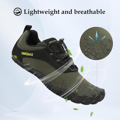 SAGUARO Barfussschuhe Herren Minimalistische Traillaufschuhe Damen Laufschuhe Outdoor Sport Fitnesss