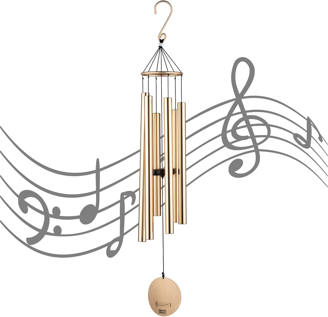 OSVINO Klangspiele Windspiele Aluminium mit Klang Gesamtlänge 90cm gross für drinnen draussen Balkon