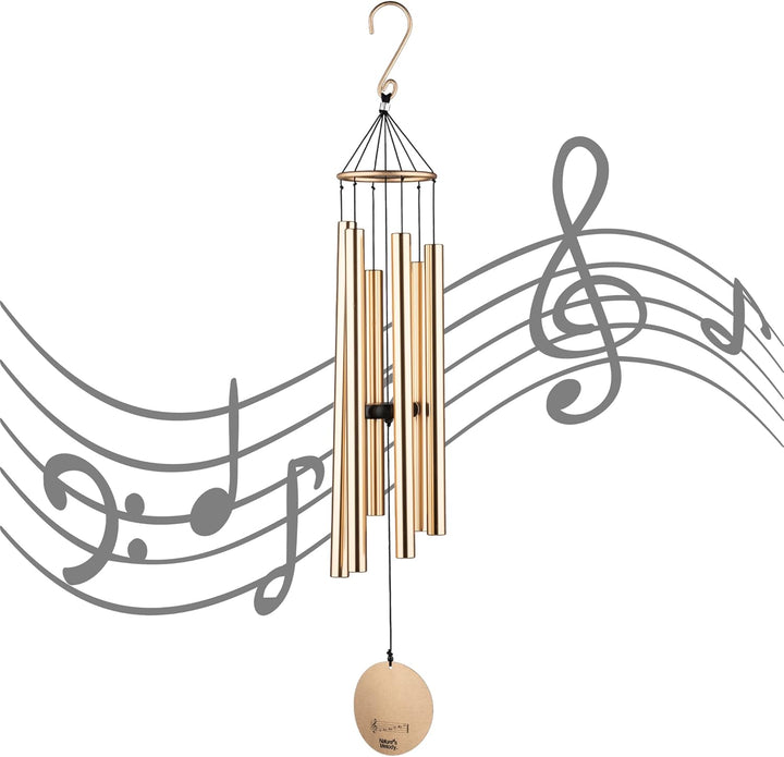 OSVINO Klangspiele Windspiele Aluminium mit Klang Gesamtlänge 90cm gross für drinnen draussen Balkon
