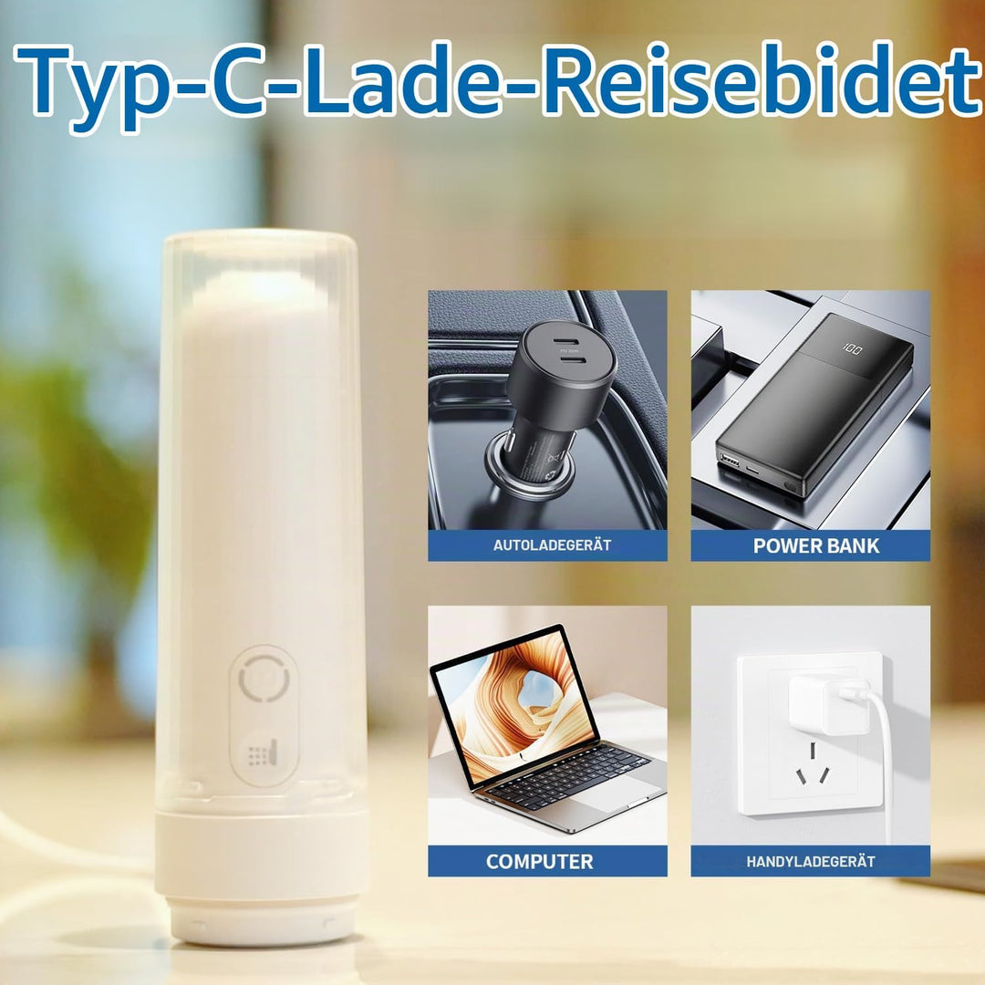 Reise Bidetflasche, tragbares Bidet-Sprühgerät, Hand-Bidet Elektrisches Bidet Wiederaufladbar, Stufe