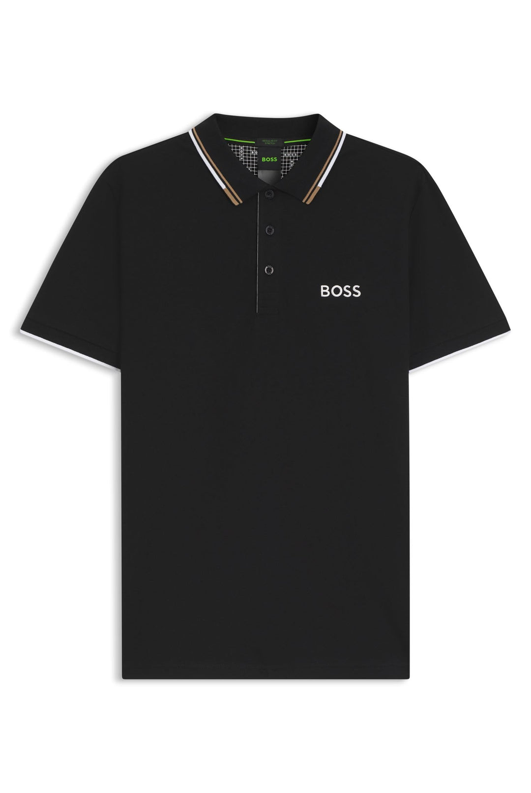 BOSS Herren Paddy Pro Poloshirt aus Baumwoll-Mix mit Kontrast-Details XS Black2, XS Black2
