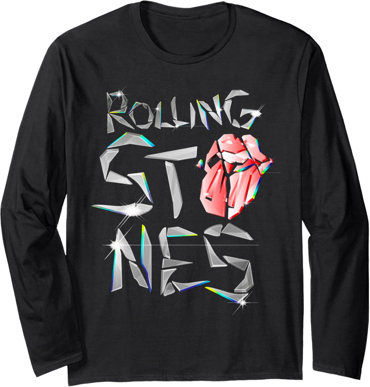 Offizielles The Rolling Stones Glas-Logo Langarmshirt
