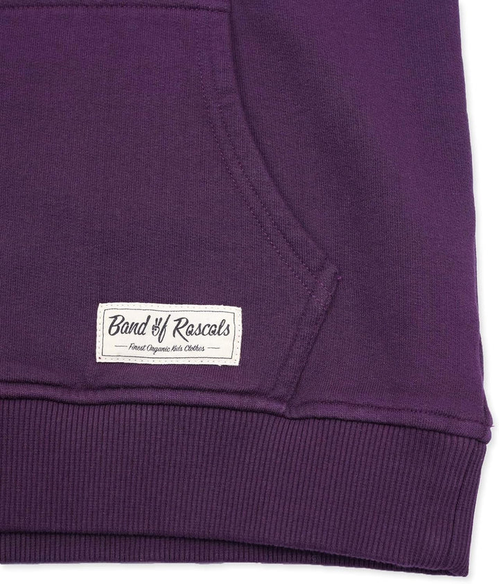 Band of Rascals Kinder Kapuzenpullover Plain aus Bio-Baumwolle 164 Dark-purple, 164 Dark-purple
