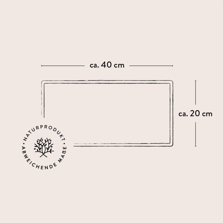 DAS OLIVENHOLZBRETT® Sushi Brett, Servier-Tablett aus Olivenholz 40cm x 20cm x 4cm, incl 1 Paar Stic