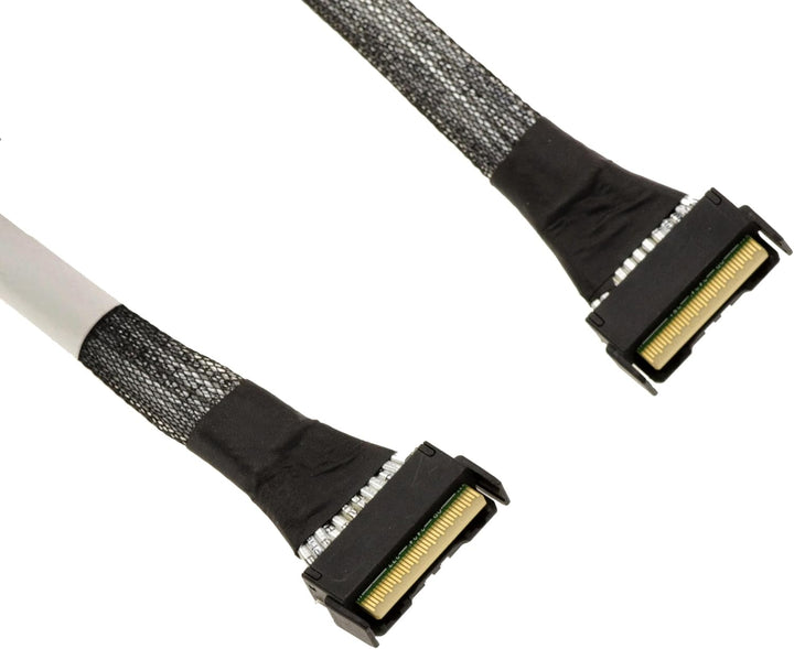 KALEA-INFORMATIQUE PCIe 5.0 Kabelkabel mit MCIO 8i 74 Pin Stecker auf Stecker Länge 80cm. MCIO 74 Pi