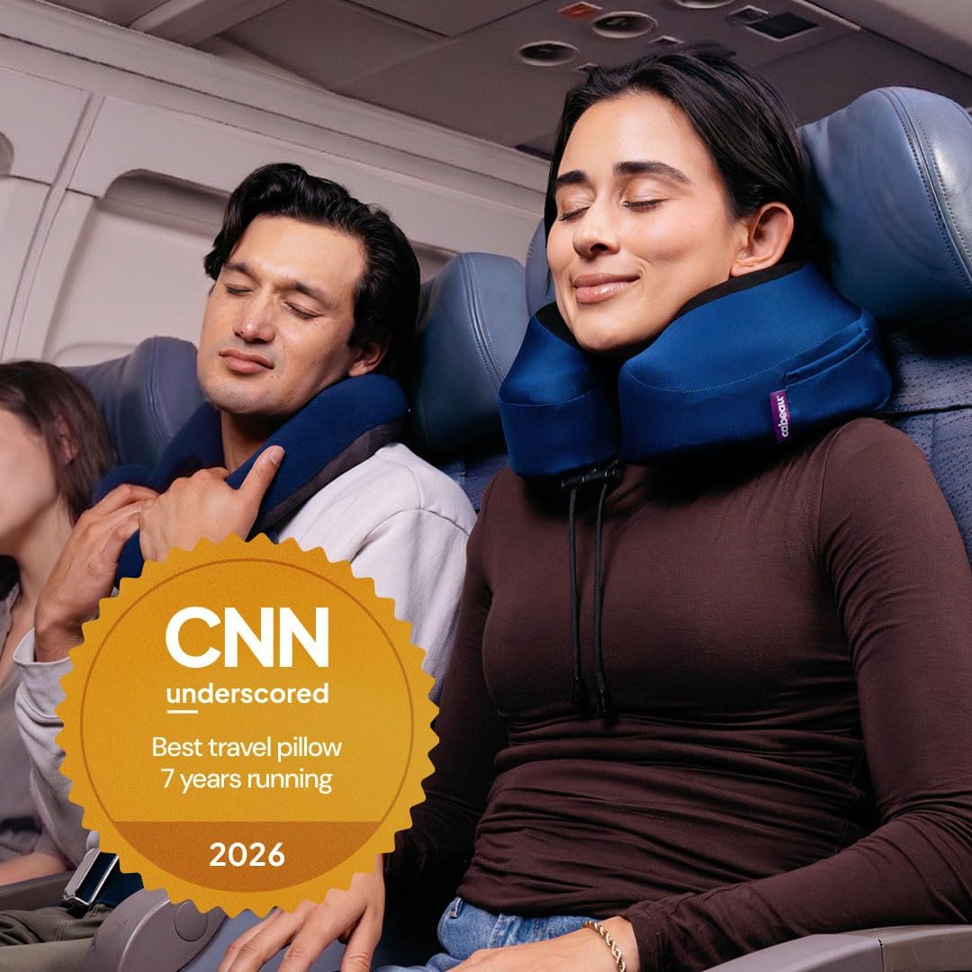 Cabeau Evolution S3 Travel Pillow - Gurte für Flugzeugsitz - Ensures Your Head Won't Fall Forward -