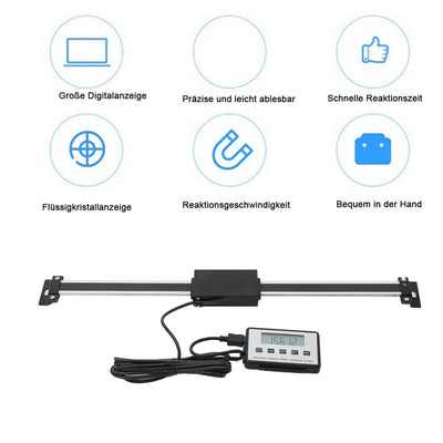 Lfhelper Digitalanzeige LCD Drehmaschinen Linearskala Readout Kit Anbaumessschieber, Remote Digitala