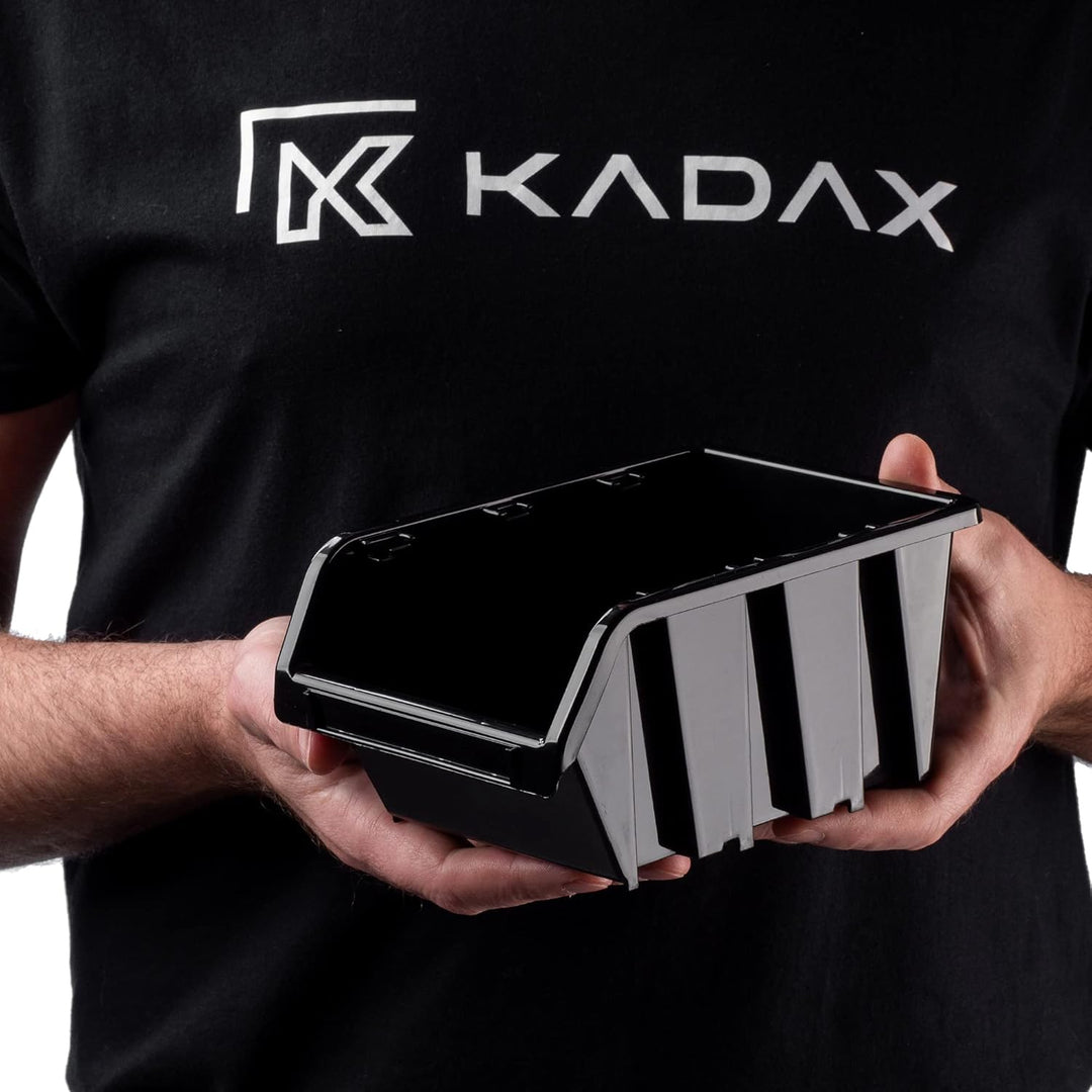 KADAX Werkstatt-Stapelkiste, Stapelbox aus PP Kunststoff, Sichtlagerbox in verschiedenen Grössen, La
