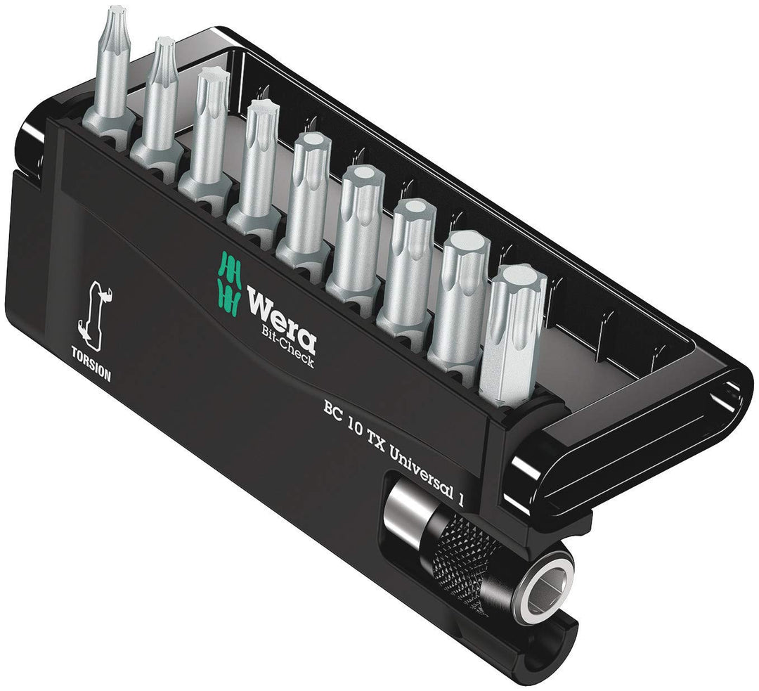 Wera Bit-Sortiment, Bit-Check 10 TX Universal 1, 10-teilig, 05056164001, Bit-Check 10 TX Universal 1