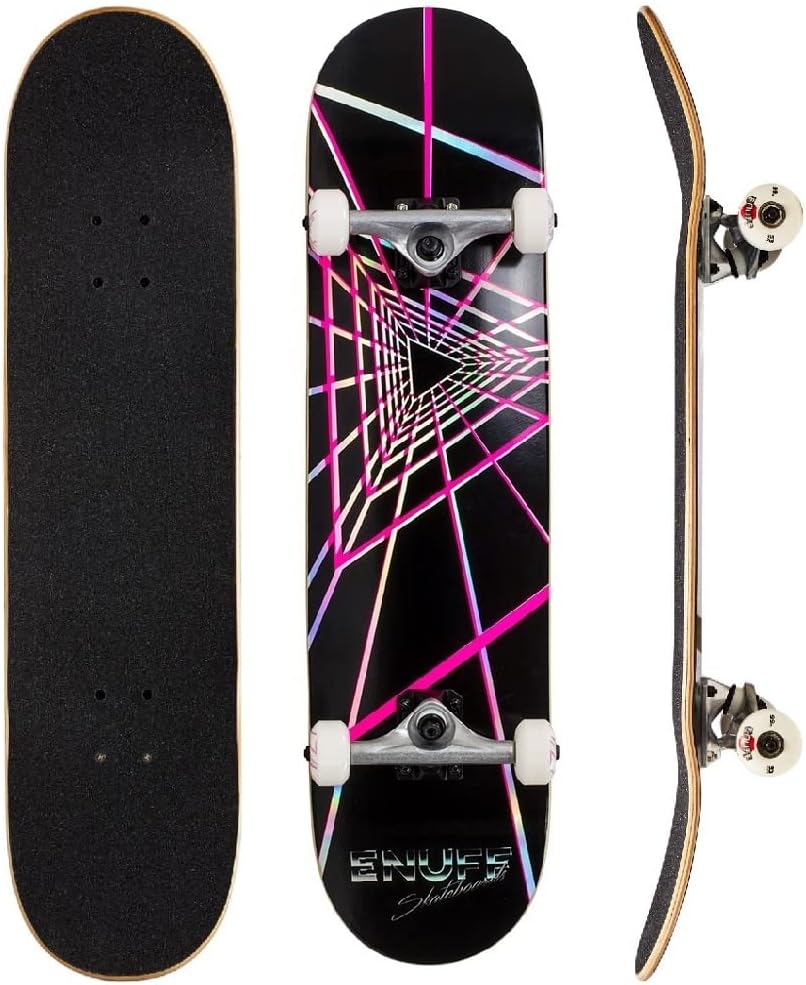 Enuff Skateboards Futurism Complete Skateboard, Erwachsene, Unisex, Schwarz (Schwarz), 20,3 x 81,3 c