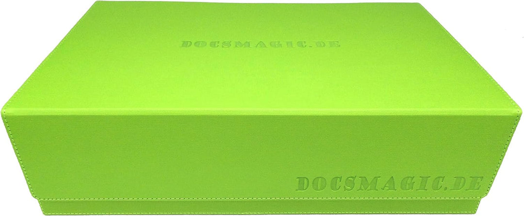 docsmagic.de Premium 3-Row Trading Card Storage Box Light Green + Trays & Divider - MTG PKM YGO - Au