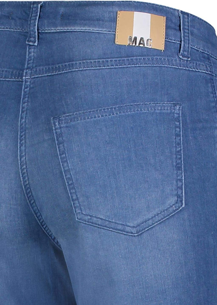 MAC Jeans Damen Jeans Hose Melanie Stretchdenim Grey 34 Mid Blue Used/L32, 34 Mid Blue Used/L32