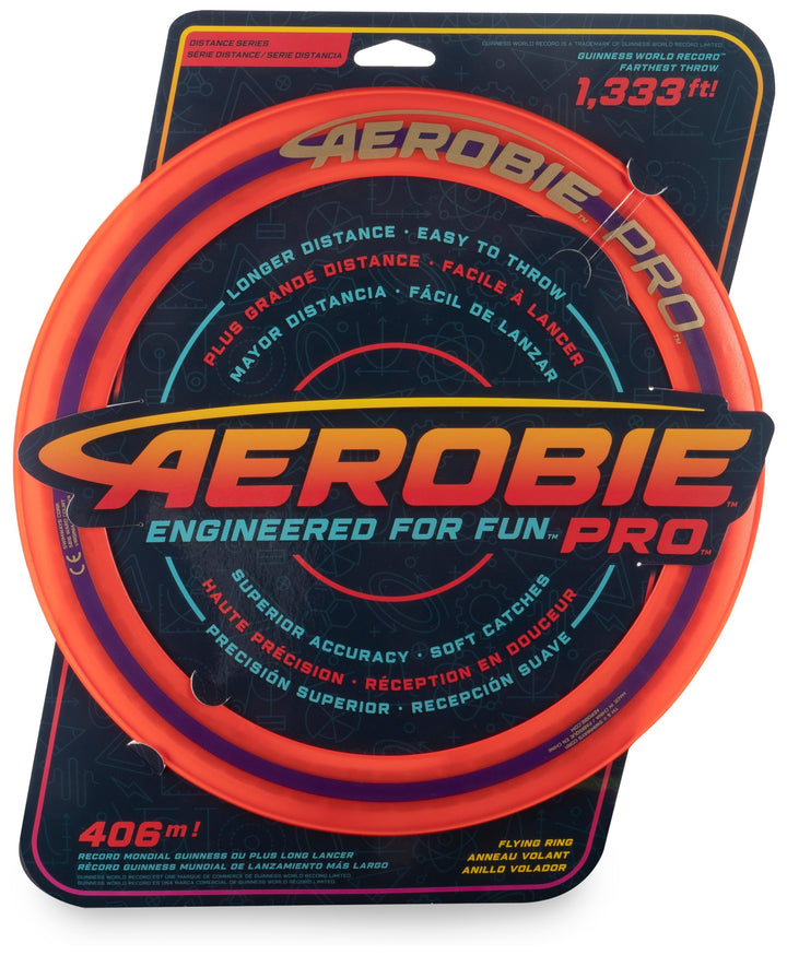 Aerobie Pro Flying Ring Wurfring mit Durchmesser 33 cm, orange, für Erwachsene und Kinder ab 5 Jahre
