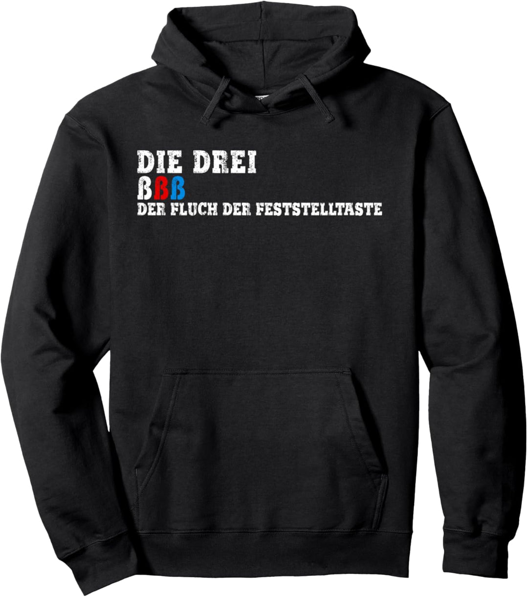 "Die Drei ssssss Der Fluch Der Feststelltaste" lustiges Humor Pullover Hoodie