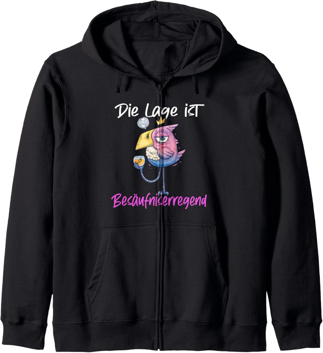Die Lage ist besäufniserregend mit Flamingo, Frauen Party Kapuzenjacke