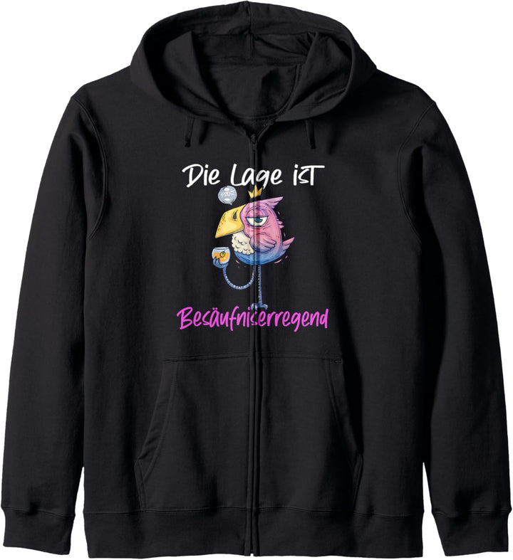 Die Lage ist besäufniserregend mit Flamingo, Frauen Party Kapuzenjacke