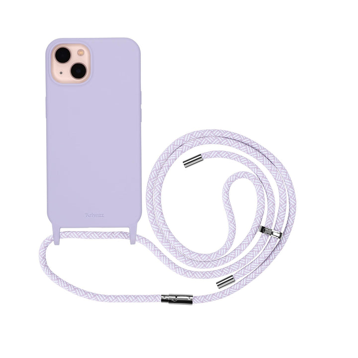 Artwizz HangOn Case kompatibel mit [iPhone 13] - Elastische Schutzhülle aus Silikon als Handykette z